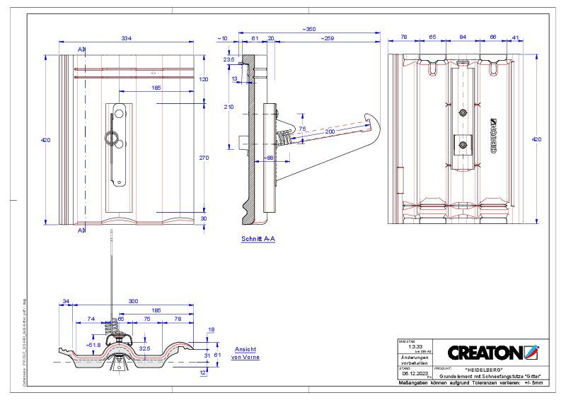 Product CAD file HEIDELBERG base element Gitter