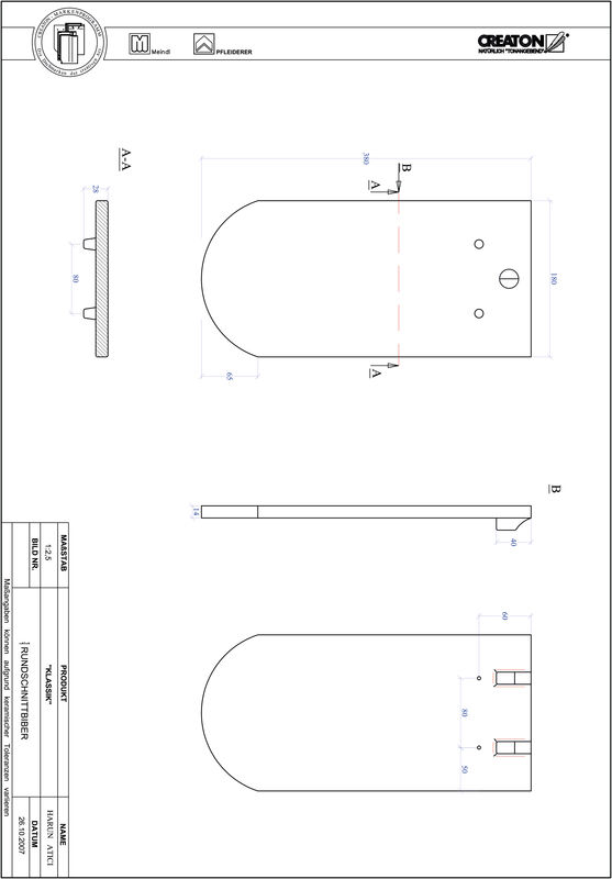 Product CAD file KLASSIK round cut RUND-1-1