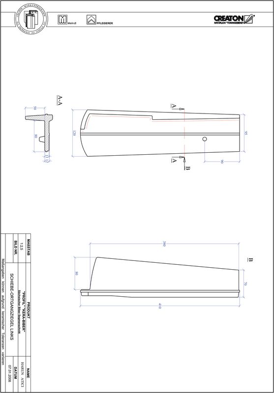 Product CAD file PROFIL segmented cut KERA-SAECHS-18-CM-OGL