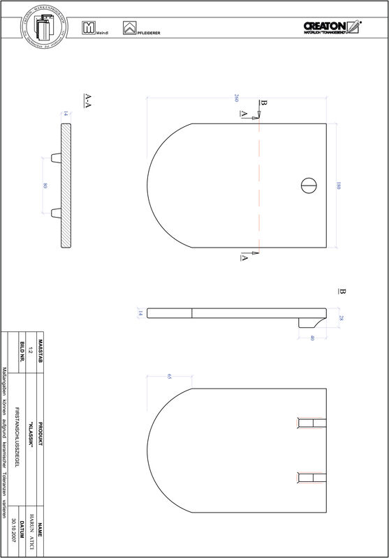 Product CAD file KLASSIK round cut RUND-FAZ