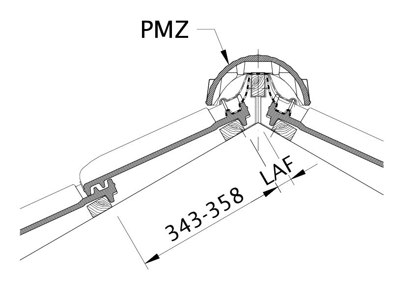 Drawing MZ3 distance from batten to ridge intersection point, ridge batten spacing LAF