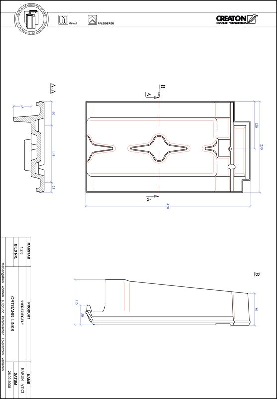 Product CAD file HERZZIEGEL verge left OGL