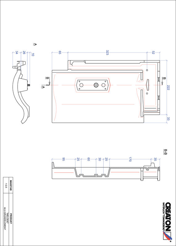 Product CAD file MELODIE base, aluminium GRUNDALU