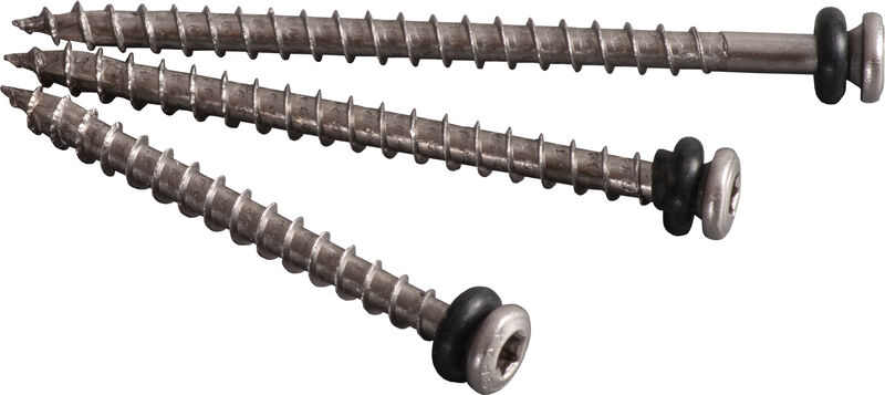 Stainless steel screw with seal, length 60 mm
