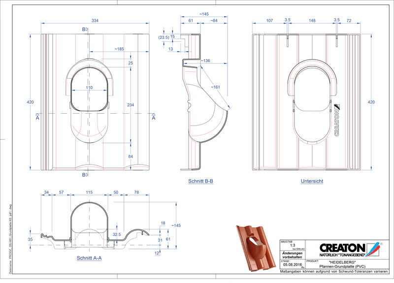 Product CAD file HEIDELBERG accessories Grundplatte-PVC