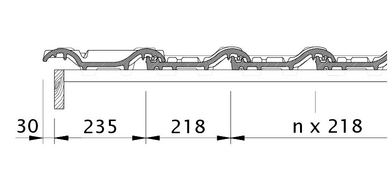 Drawing MZ3 verge left with verge sheet metal and double roll ODL