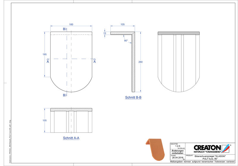 Product CAD file KLASSIK round cut RUND-PULT-kurz