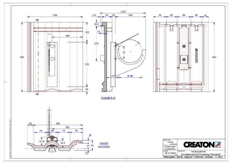Product CAD file HEIDELBERG base element Rundholz
