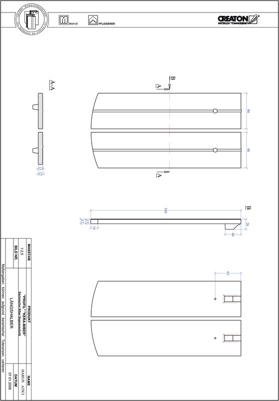 Product CAD file PROFIL segmented cut KERA-SAECHS-18-CM-LH