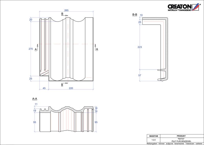 Product CAD file RATIO shed roof tile field PULTFLA