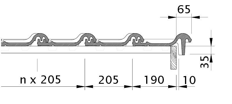 Drawing MZ3 verge tile right with barge board OBR