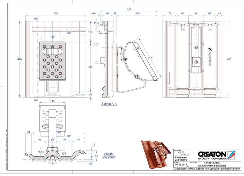 Product CAD file HEIDELBERG base element Steigtritt