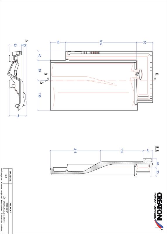 Product CAD file MELODIE ventilating tile LUEFTZ