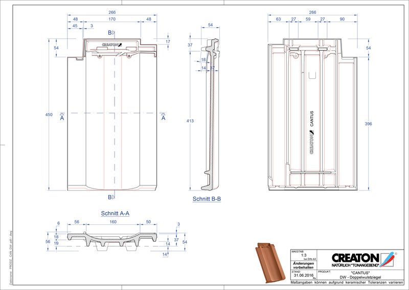 Product CAD file CANTUS double roll tile DWZ