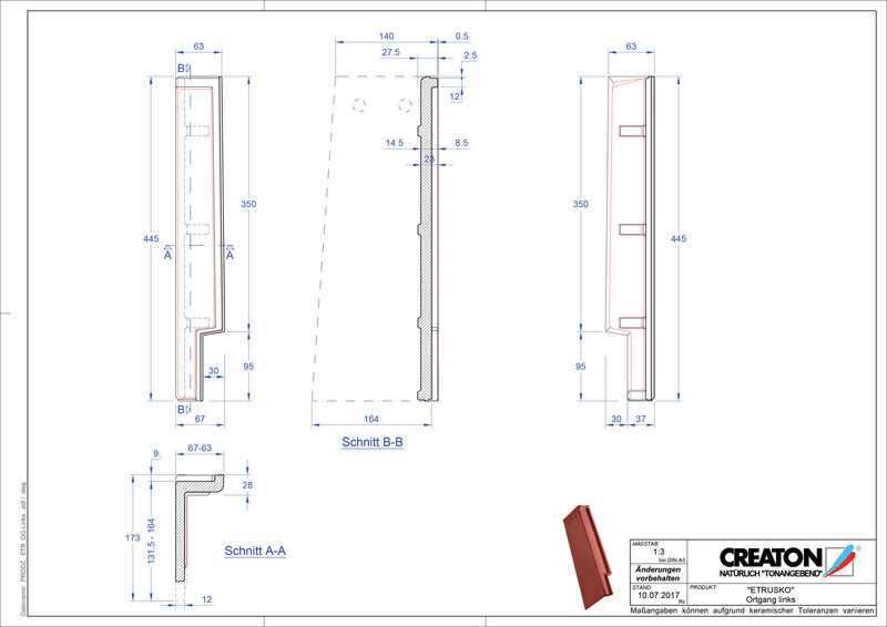 Product CAD file ETRUSKO verge left OGL