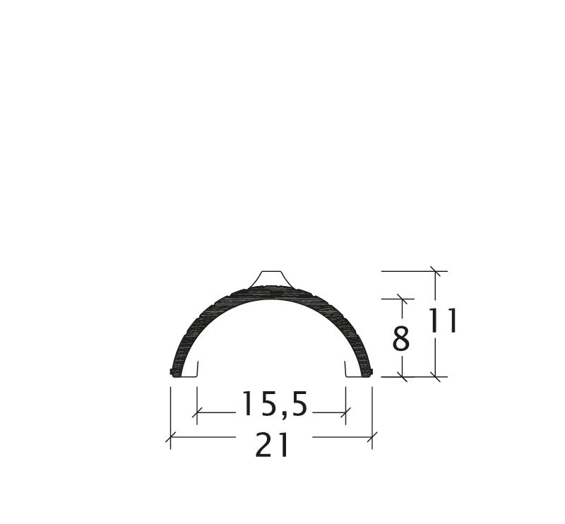 Drawing ridge and hip tile product range BMZ-Firstziegel