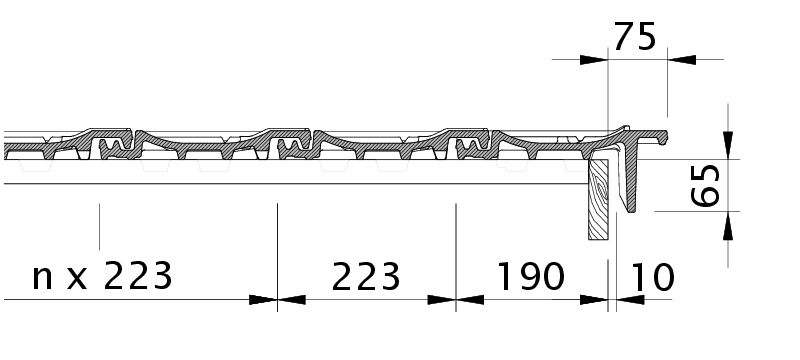 Drawing CANTUS verge tile right with barge board OBR