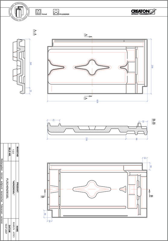 Product CAD file HERZZIEGEL field FLA