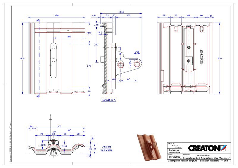 Product CAD file HEIDELBERG base element Rundrohr