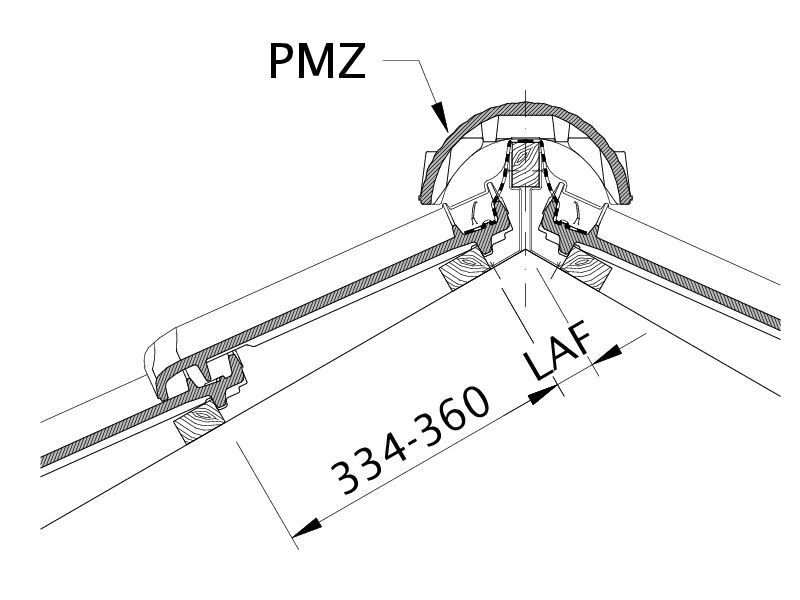 Drawing MZ3 distance from batten to ridge intersection point, ridge batten spacing LAF