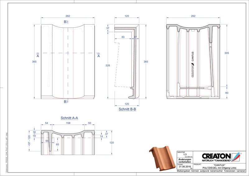 Product CAD file CANTUS shed roof tile verge left PULTOGL