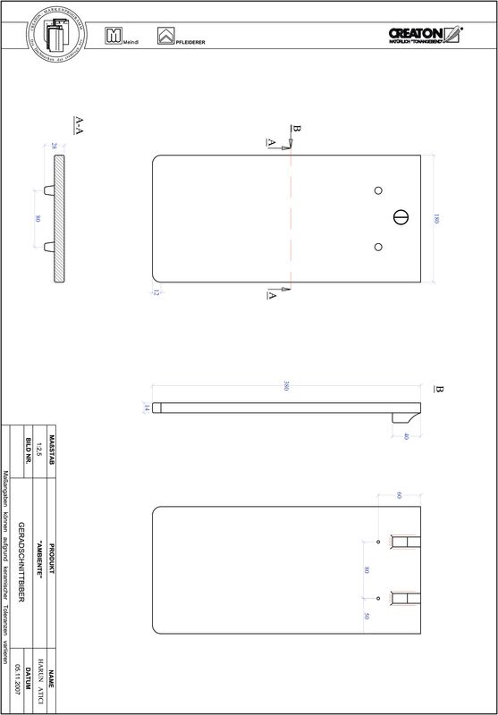 Product CAD file AMBIENTE straight cut GER