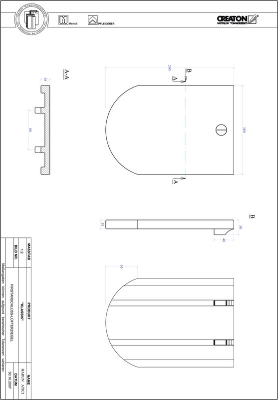 Product CAD file KLASSIK round cut RUND-FALZ