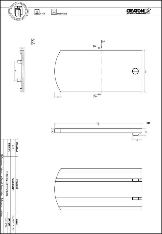 Product CAD file AMBIENTE segmented cut SEG-FLUEFTZ