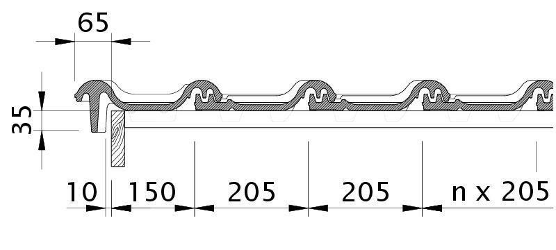 Drawing MZ3 verge tile left with barge board OBL