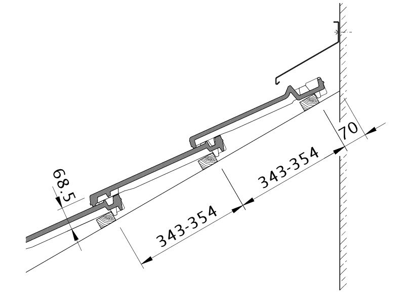 Drawing DOMINO wall connection (above) with FALZ WMF