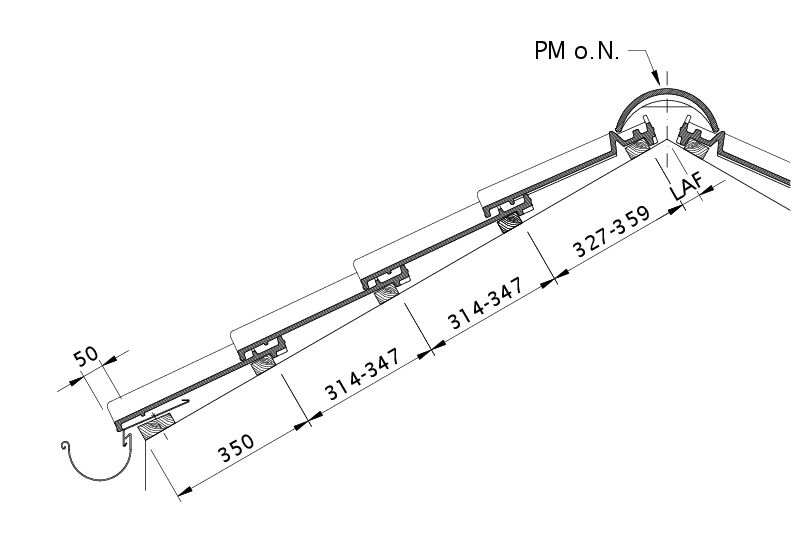Drawing MELODIE roof cross-section DQF