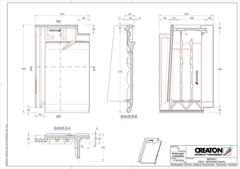 Product CAD file MIKADO ridge connection ventilator verge right FALOGR