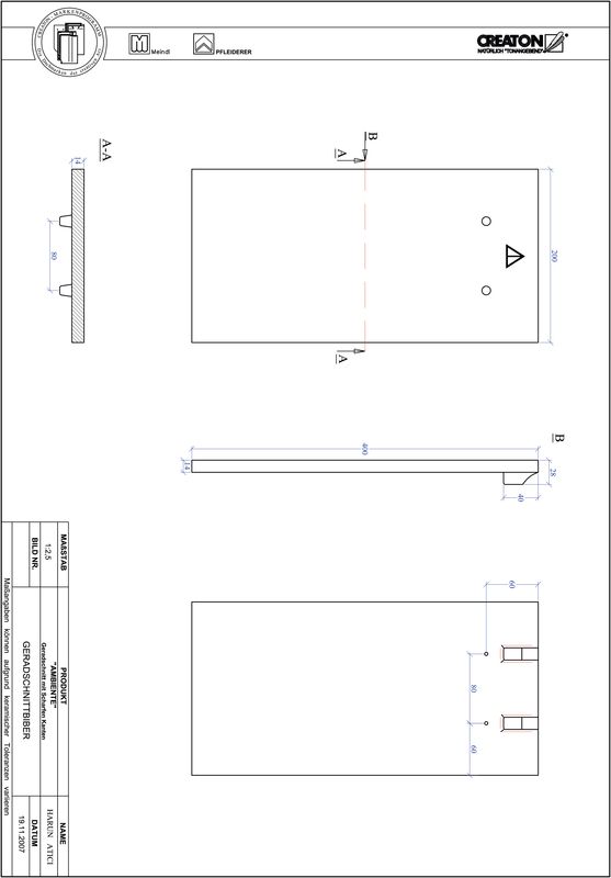 Product CAD file AMBIENTE straight cut GER-SCHARFE-KANTE