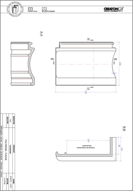 Product CAD file ELEGANZ shed roof tile field PULTFLA