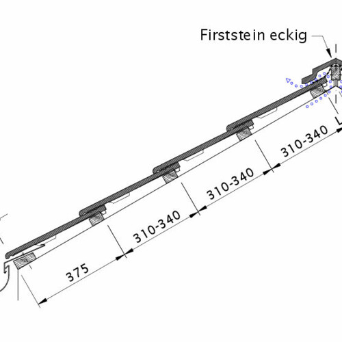 Drawing KAPSTADT roof cross-section DQF