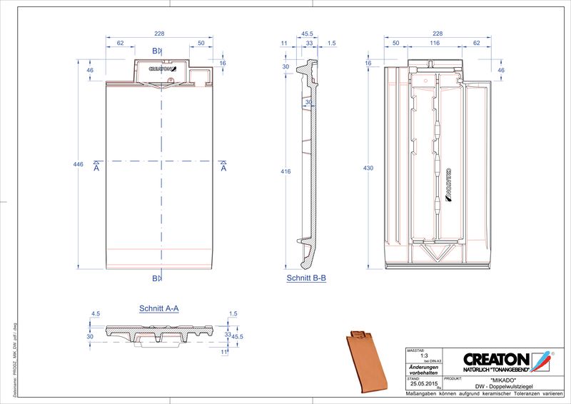 Product CAD file MIKADO double roll tile DWZ