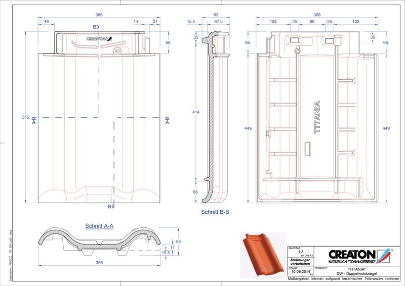 Product CAD file TITANIA double roll tile DWZ
