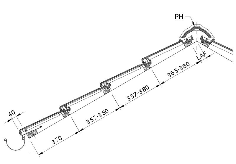 Drawing RATIO roof cross-section DQF