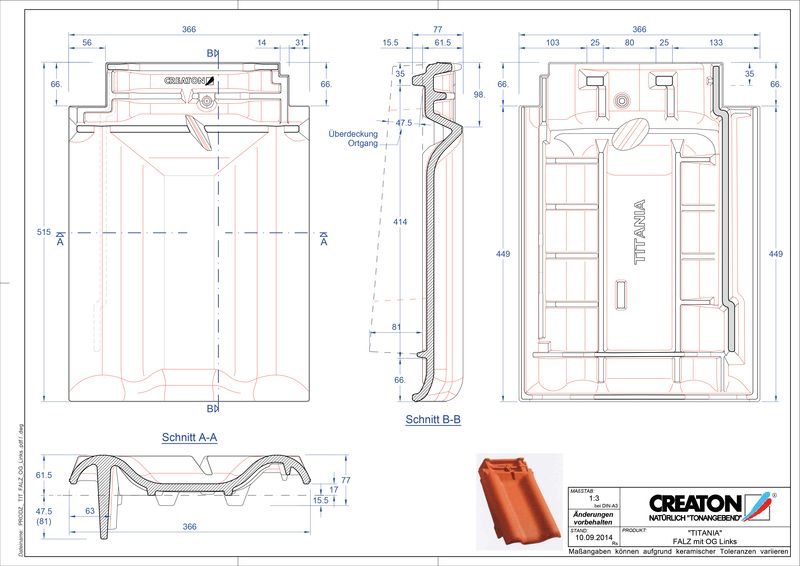 Product CAD file TITANIA ridge connection ventilator verge left FALOGL