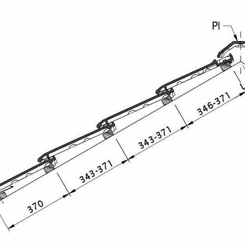 Drawing MIKADO roof cross-section DQF