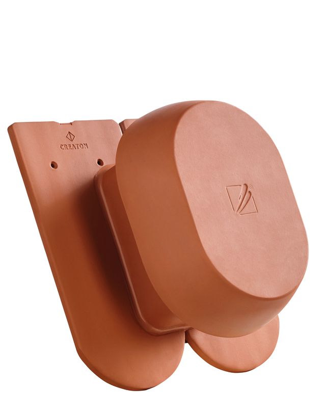 KLASSIK round cut SIGNUM ceramic vapour vent DN 150/160 mm incl. sub-roof connection adapter