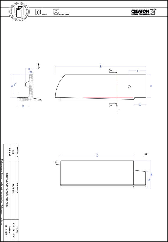 Product CAD file KLASSIK round cut RUND-OGR