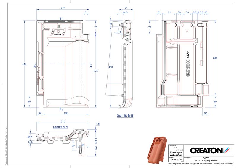 Product CAD file MZ3 NEU ridge connection ventilator verge right FALOGR