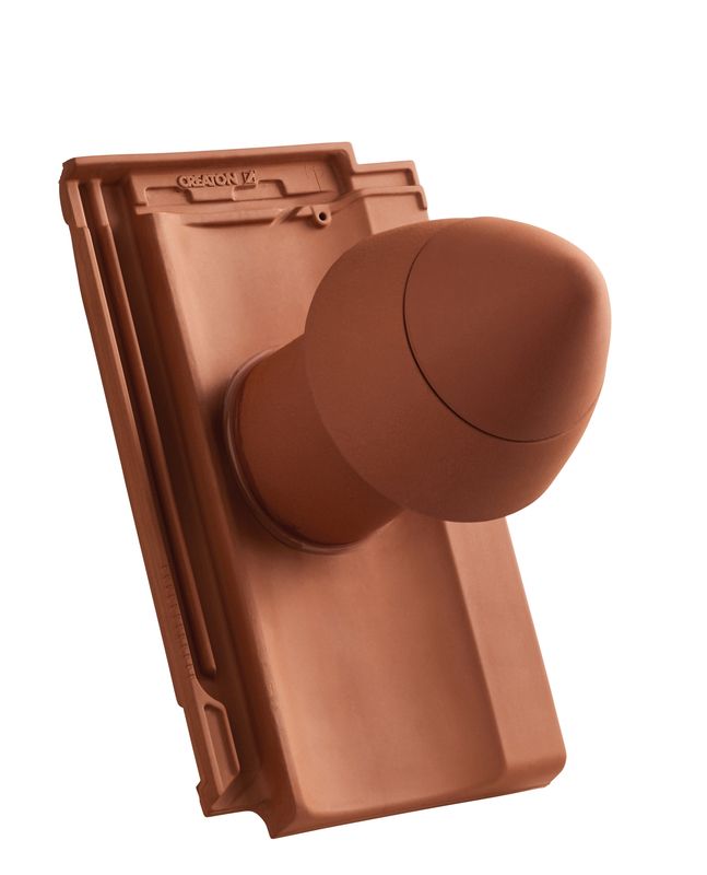 CAN SIGNUM ceramic vent pipe DN 110 mm with screw-on hood, incl. sub-roof connection adapter