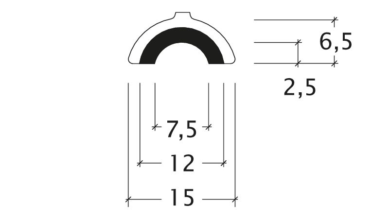 Drawing ridge and hip tile product range BKoK-Firstziegel