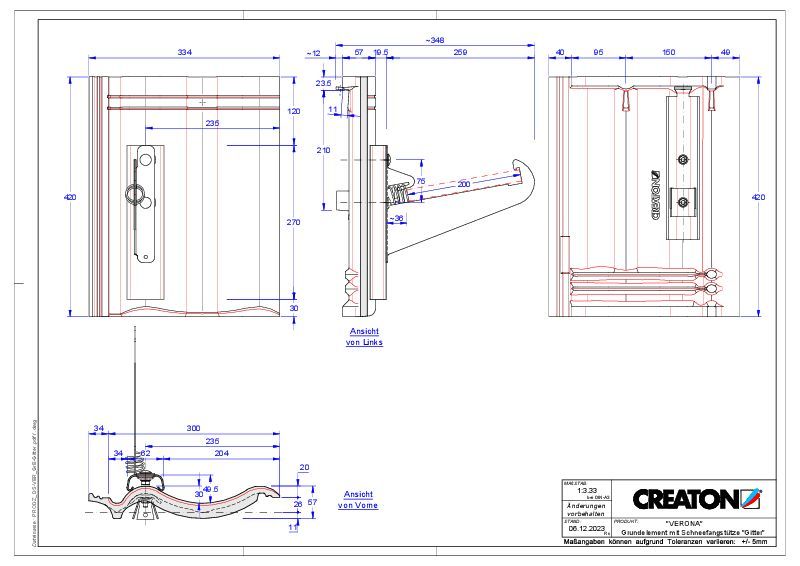 Product CAD file VERONA base element Gitter