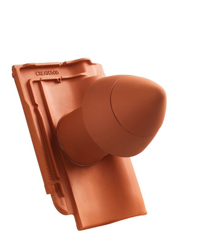 HAR SIGNUM ceramic vent pipe DN 110 mm with screw-on hood, incl. sub-roof connection adapter