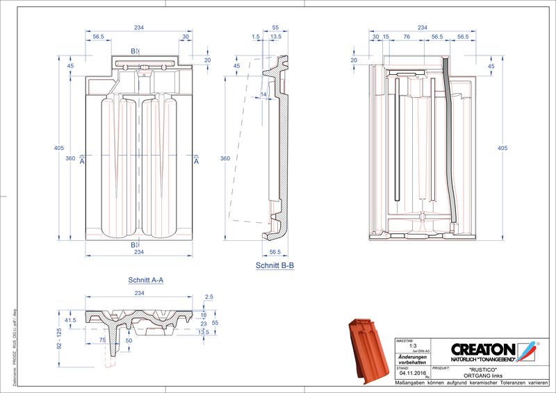 Product CAD file RUSTICO verge left OGL