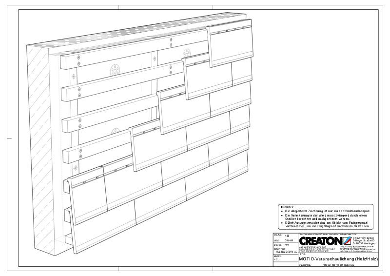 Drawing MOTIO Veranschaulichung-Holz-Holz