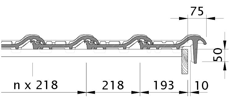 Drawing MZ3 verge tile right with barge board OBR